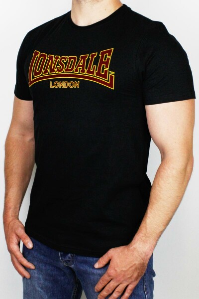 Lonsdale London Herren Slim Fit T-Shirt Congleton schwarz UVP 29,90 Abverkauft 