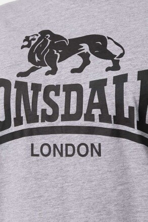 Lonsdale Logo T-Shirt Marl Grey