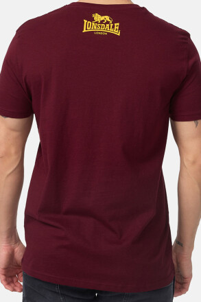 Lonsdale Logo T-Shirt Vintage Oxblood