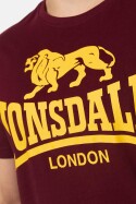 Lonsdale Logo T-Shirt Vintage Oxblood