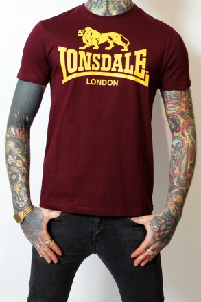 Lonsdale T-Shirt Logo Regular Fit Vintage Oxblood XL