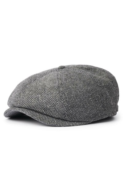 Brixton Cap Brood Grey/Black Herringbone