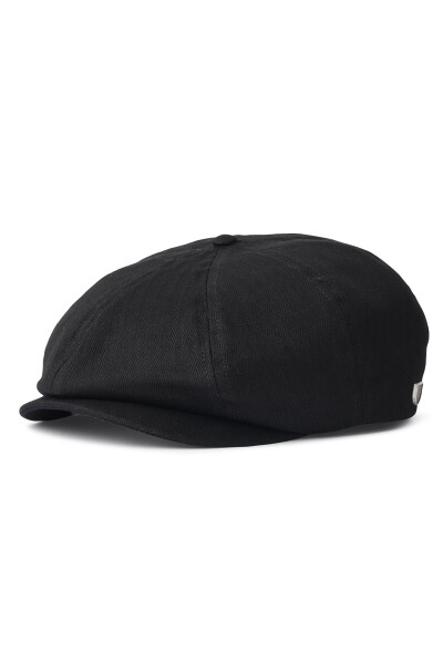 Brixton Cap Brood Black Herringbone Twill