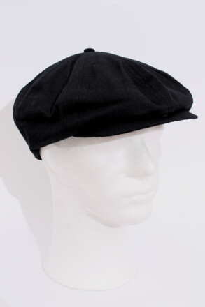 Brixton Cap Brood Black Herringbone Twill