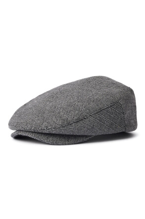 Brixton Cap Hooligan Grey/Black Herringbone