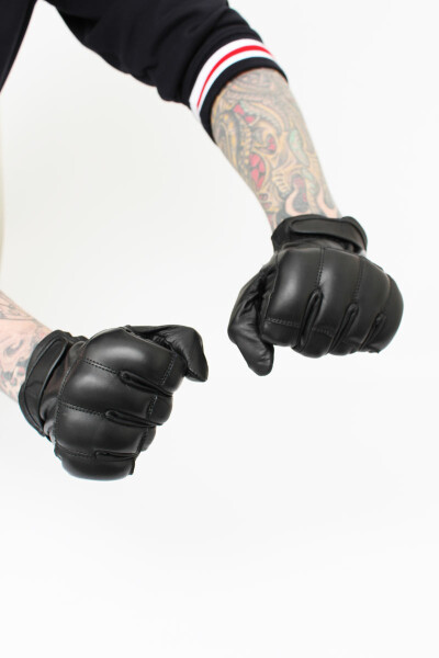 Gloves Quartzsand Leather Black