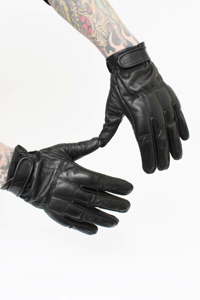 Gloves Quartzsand Leather Black