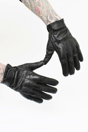 Gloves Quartzsand Leather Black