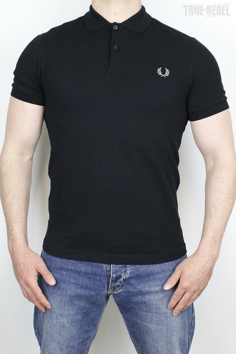 Fred Perry Polo Shirt Black Chrome