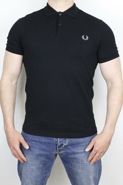 Fred Perry Polo Shirt Black Chrome