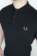 Fred Perry Polo Shirt Black Chrome