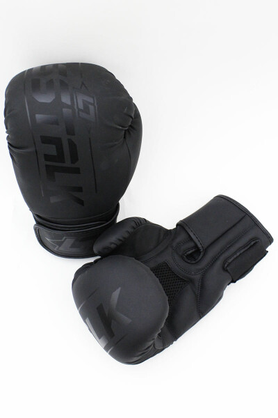 Less Talk Athletics Boxing Gloves Vegan Black