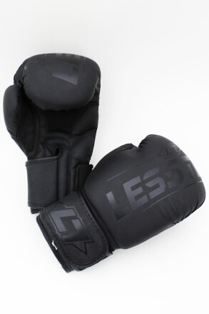 Less Talk Athletics Boxing Gloves Vegan Black 14oz