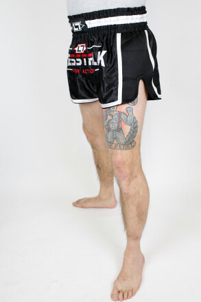 Less Talk Shorts Muay Thai Black White