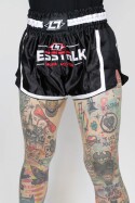 Less Talk Shorts Muay Thai Black White XS