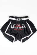 Less Talk Shorts Muay Thai Black White XS