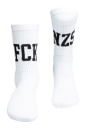 True Rebel Socks FCK NZS White