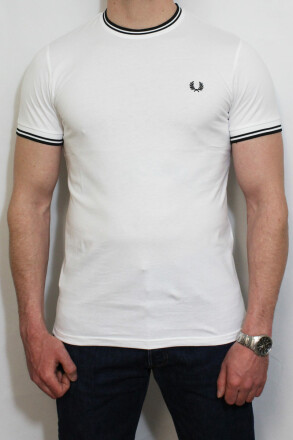 Fred Perry T-Shirt Twin Tipped White