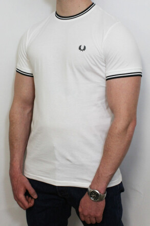 Fred Perry T-Shirt Twin Tipped White