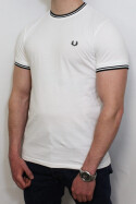 Fred Perry Twin Tipped T-Shirt White Black L