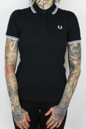 Fred Perry Ladies Polo Twin Tipped Black 12