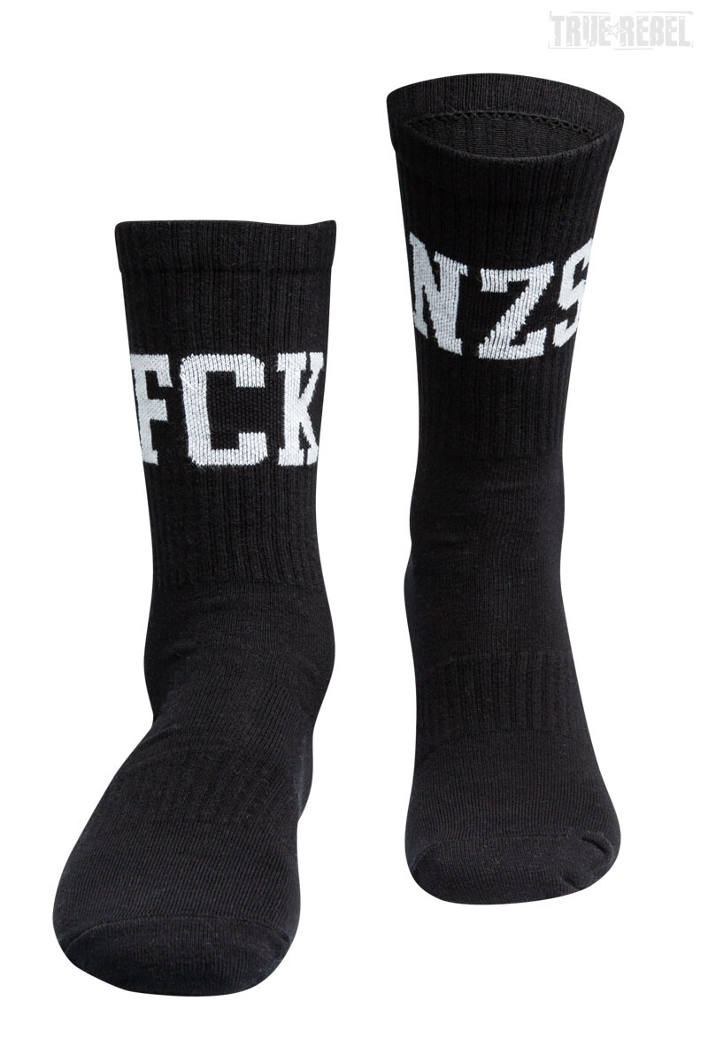 True Rebel Socks FCK NZS Black EU4346, 9,90