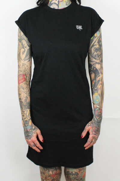 True Rebel Ladies Shirt Dress Black