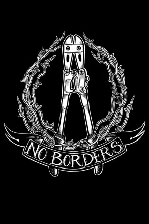 True Rebel Postcard No Borders