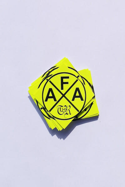Sticker AFA Badge (5x5cm, 35Stck) Neon Yellow