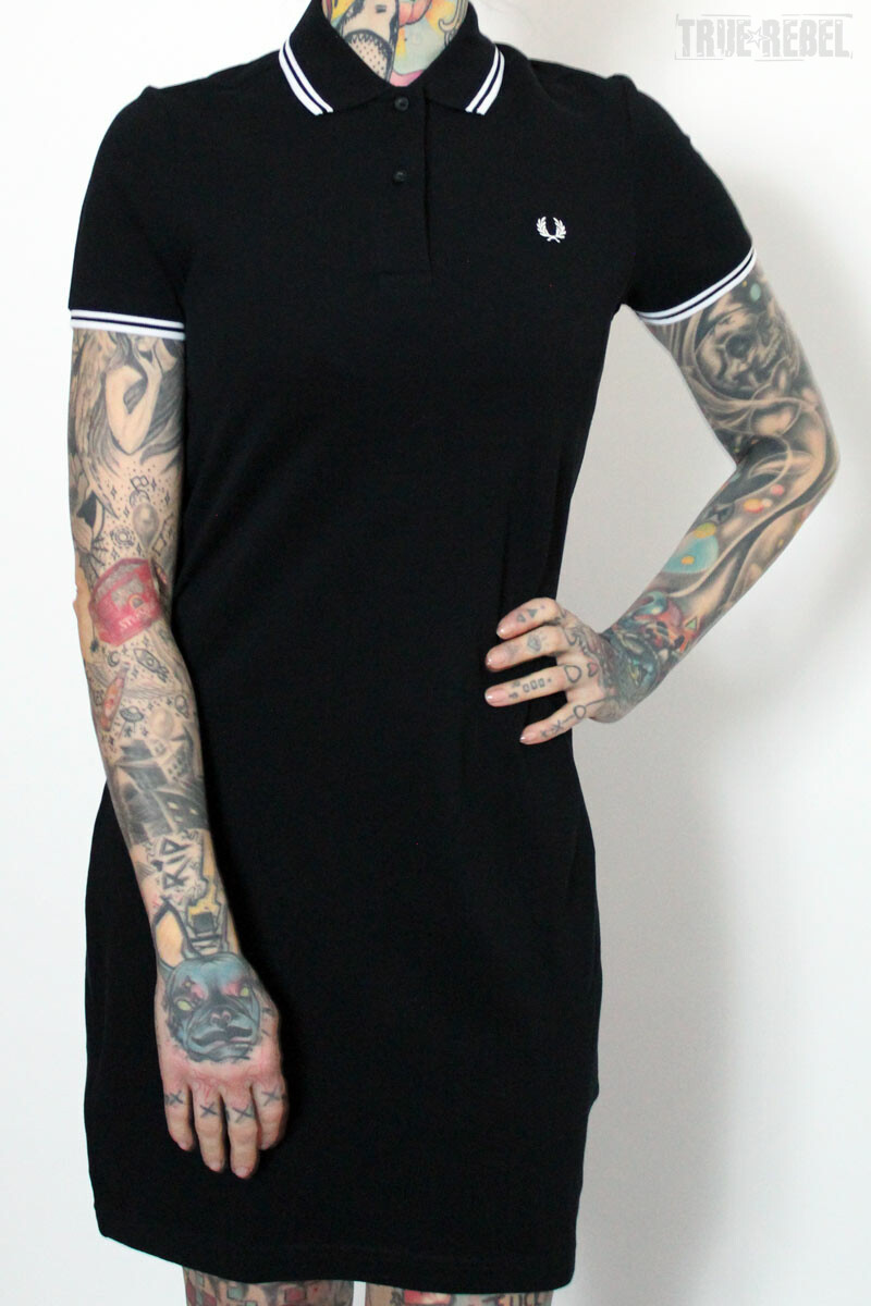 Fred Perry Ladies Twin Tipped Dress Black White