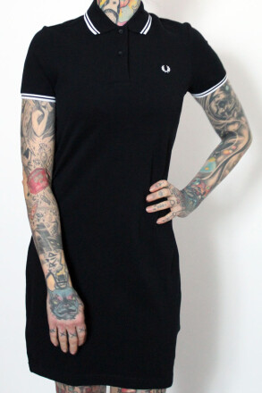 Fred Perry Ladies Twin Tipped Dress Black White 10