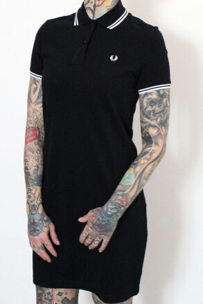 Fred Perry Ladies Twin Tipped Dress Black White 10