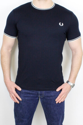 Fred Perry T-Shirt Twin Tipped Navy