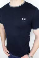 Fred Perry Twin Tipped T-Shirt Navy White