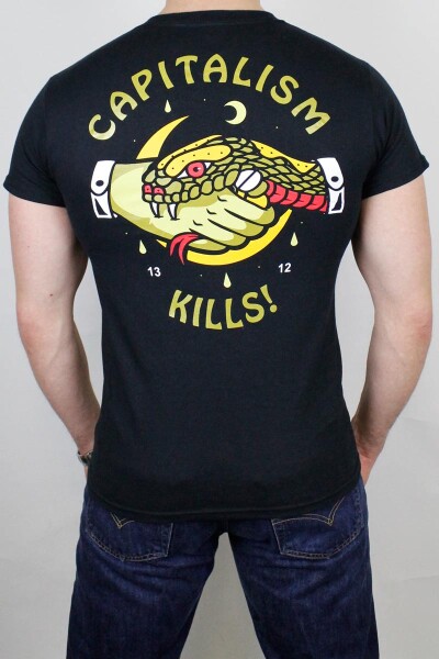 True Rebel T-Shirt Capitalism Kills Black 4XL