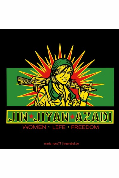 Sticker Jin Jihan Azadi (10x10cm, 25 Stck)