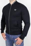 Fred Perry  Zip Through Sweater Black