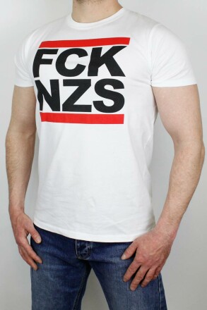 True Rebel T-Shirt FCK NZS White 3XL
