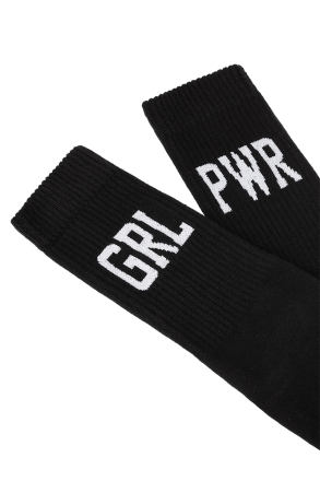 Sixblox. Socks GRL PWR Black White