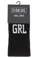 Sixblox. Socks GRL PWR Black White EU35-38