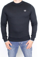 Fred Perry Crew Neck Sweater Black White