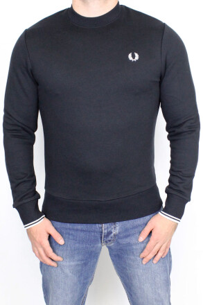 Fred Perry Crew Neck Sweater Black White L