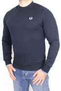 Fred Perry Crew Neck Sweater Navy White