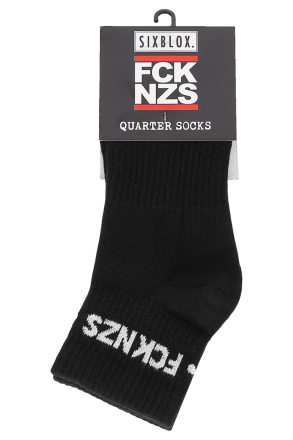 Sixblox. Quarter Socks FCK NZS Black EU43-46