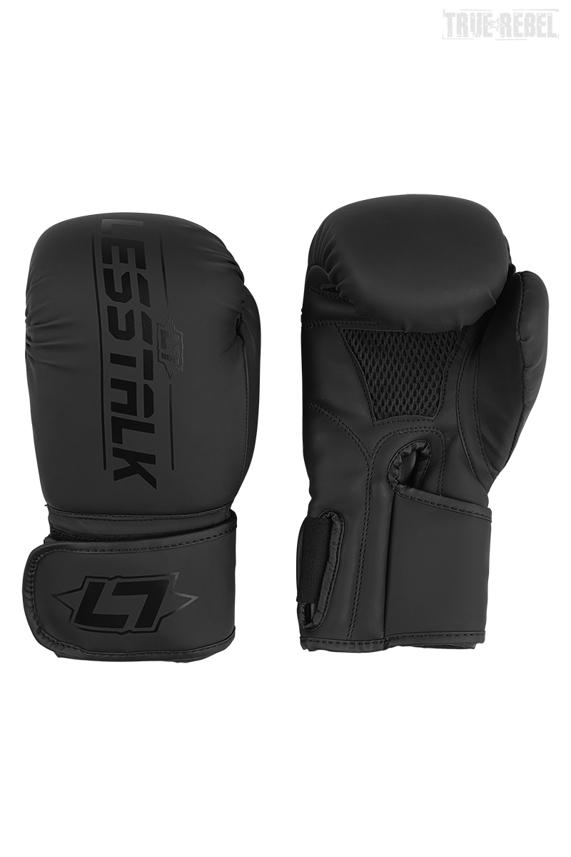 Less Talk Kids Boxing Gloves Vegan Black box