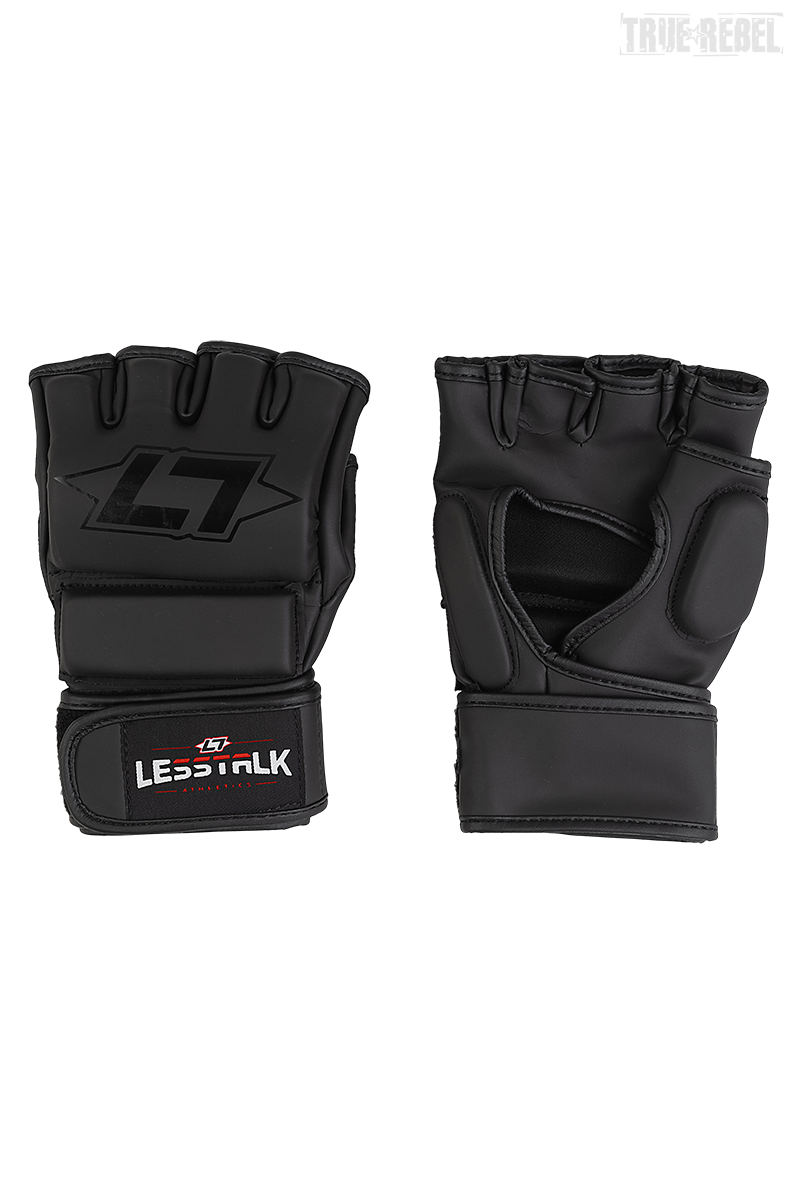 Less Talk Athletics MMA Gloves Vegan Black