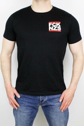 True Rebel T-Shirt FCK NZS Pocket Print Black S