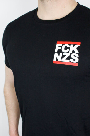 True Rebel T-Shirt FCK NZS Pocket Print Black 2XL