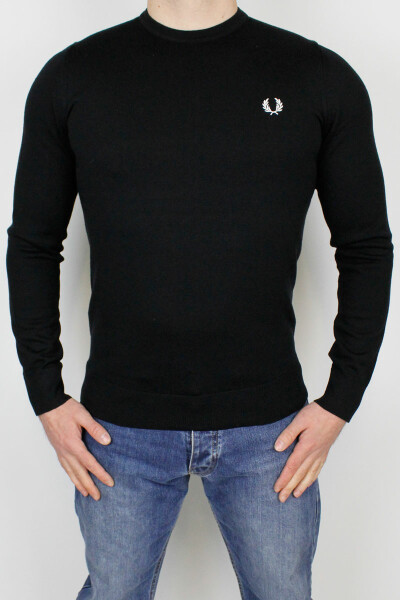 Fred Perry Jumper Classic Crew Neck Black