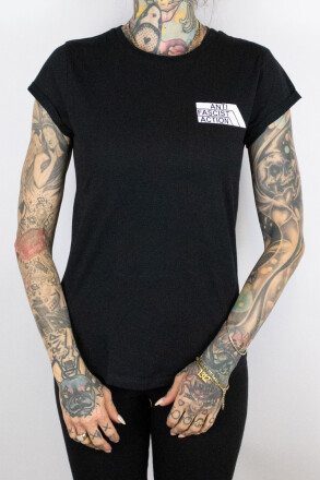 True Rebel Ladies Shirt AFA 2.0 Pocket Print Black